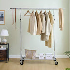 Portant à vêtements roulant robuste VIYET 68 600 livres, portant à vêtements commercial en fer pliable (cintres portables pour chambre à coucher)