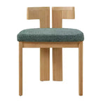 Christopher Knight Home Eunseo, chaises de salle à manger modernes en tissu bouclé et bois d'hévéa (lot de 2)