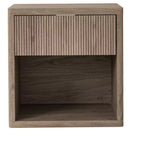 Table de chevet moderne cannelée avec tiroir de rangement, table d'appoint de style Mid-Century, table de nuit pour chambre ou salon - Panipeachy
