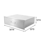 COZONY Tiroir de cuisine d'extérieur 30x23x10, tiroir barbecue en acier inoxydable avec montage encastré, argent