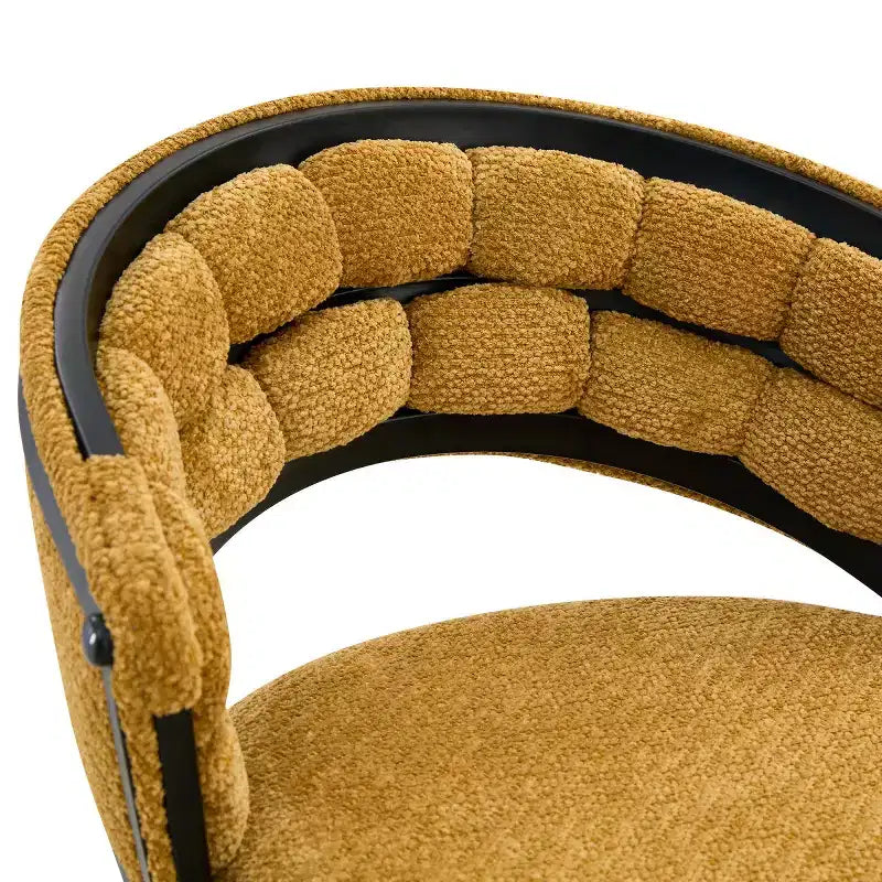 Lot de 2 tabourets de bar modernes rembourrés avec dossier incurvé, hauteur d'assise de 73,7 cm, pieds en fer noir pour îlot de cuisine ou bar à domicile-Panipeachy