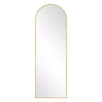 HomeRoots 64 Gold Metal Arch Freestanding Framed Standing Mirror