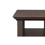 Table d'appoint étroite de style transitionnel en bois massif de 14 pouces de large avec tiroir Normandy
