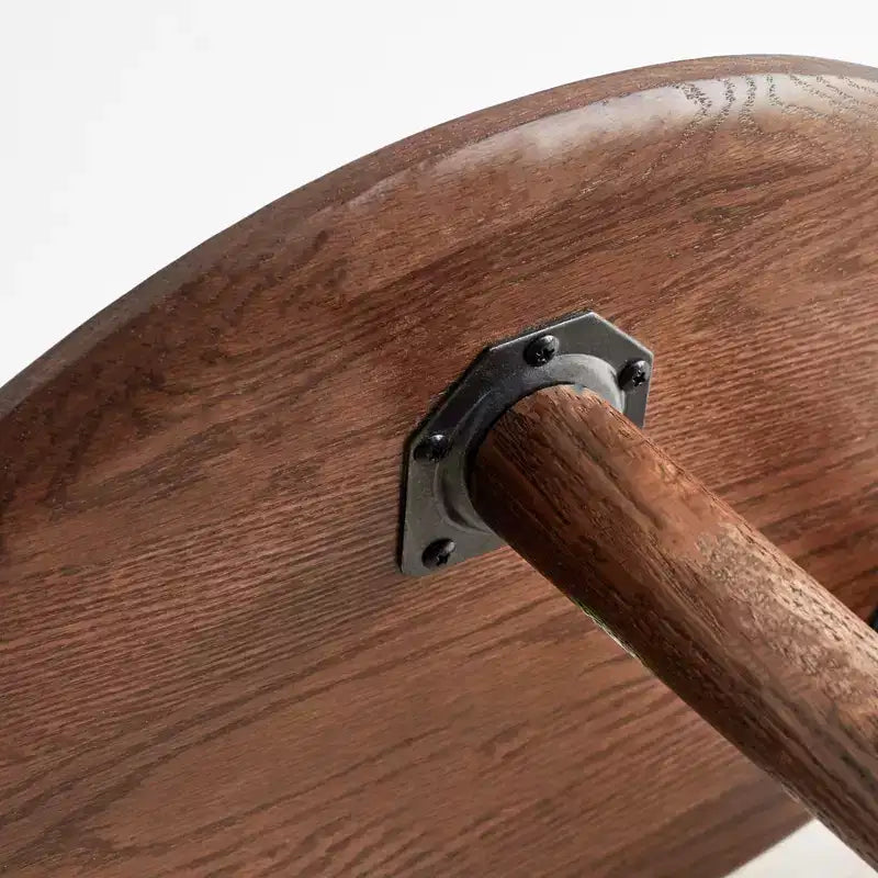 Table d'appoint VIYET 16 en chêne massif, table basse de style Mid-Century moderne en forme de galet, bureau sans formaldéhyde pour salon/bureau (noyer)