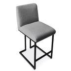 Lot de 4 tabourets de bar modernes à hauteur de comptoir, 25 chaises d'îlot de cuisine rembourrées avec piètement luge en métal noir - Panipeachy