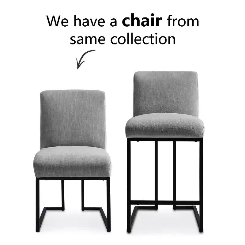 Lot de 4 tabourets de bar modernes à hauteur de comptoir, 25 chaises d'îlot de cuisine rembourrées avec piètement luge en métal noir - Panipeachy