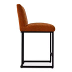 Lot de 4 tabourets de bar modernes à hauteur de comptoir, 25 chaises d'îlot de cuisine rembourrées avec piètement luge en métal noir - Panipeachy