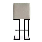 Lot de 4 tabourets de bar modernes à hauteur de comptoir, 25 chaises d'îlot de cuisine rembourrées avec piètement luge en métal noir - Panipeachy
