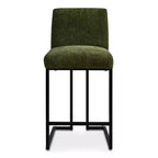 Lot de 4 tabourets de bar modernes à hauteur de comptoir, 25 chaises d'îlot de cuisine rembourrées avec piètement luge en métal noir - Panipeachy