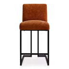 Lot de 4 tabourets de bar modernes à hauteur de comptoir, 25 chaises d'îlot de cuisine rembourrées avec piètement luge en métal noir - Panipeachy