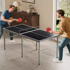 Table de ping-pong portable 180x90 cm pour intérieur et extérieur - Comprend filet, 2 raquettes et 3 balles - Table de jeu professionnelle pour adultes et adolescents