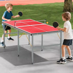 Table de ping-pong portable 180x90 cm pour intérieur et extérieur - Comprend filet, 2 raquettes et 3 balles - Table de jeu professionnelle pour adultes et adolescents