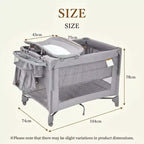 Moïse 3 en 1 pour bébé, Cododo, Table à langer, Lit bébé avec moustiquaire détachable et espace de rangement inférieur pour nouveau-nés et tout-petits