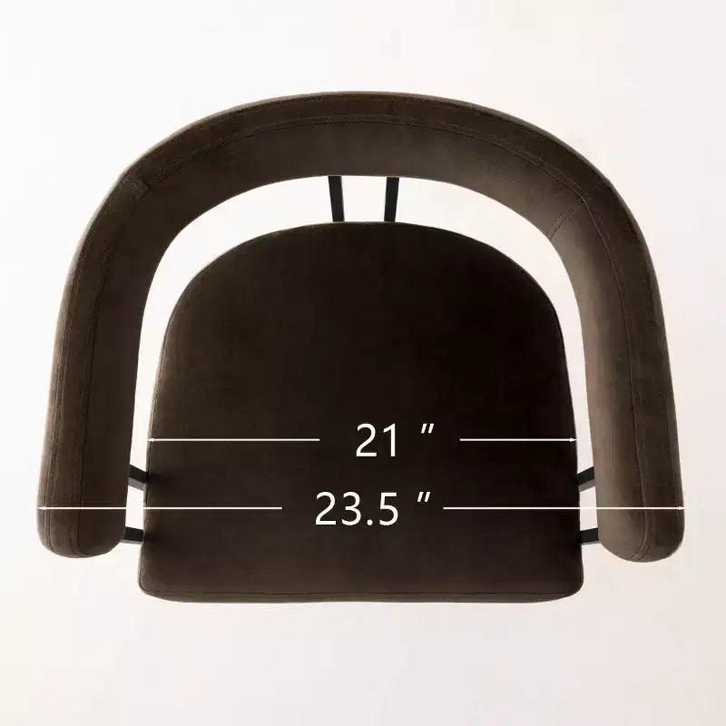 Lot de 6 tabourets de bar modernes de 61 cm de hauteur de comptoir avec dossier et accoudoirs, tabourets de comptoir rembourrés en velours pour îlot de cuisine ou bar-Panipeachy
