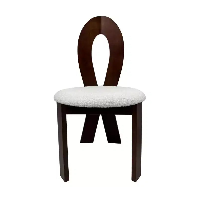 MAYEERTY Lot de 2 chaises de salle à manger, chaises de cuisine rembourrées en velours Teddy, chaises de salle à manger à cadre en bois de noyer massif