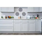 Meuble bas de cuisine Shaker CASAINC 36 L x 15 H x 27 P avec portes doubles, cadre en bois massif, peinture à base d'eau à faible teneur en COV, fermeture en douceur, PRÊT À ASSEMBLER, Gris colombe