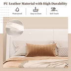 Cadre de lit rembourré en similicuir avec pieds trapézoïdaux pour lit Queen/King Size – ModernLuxe