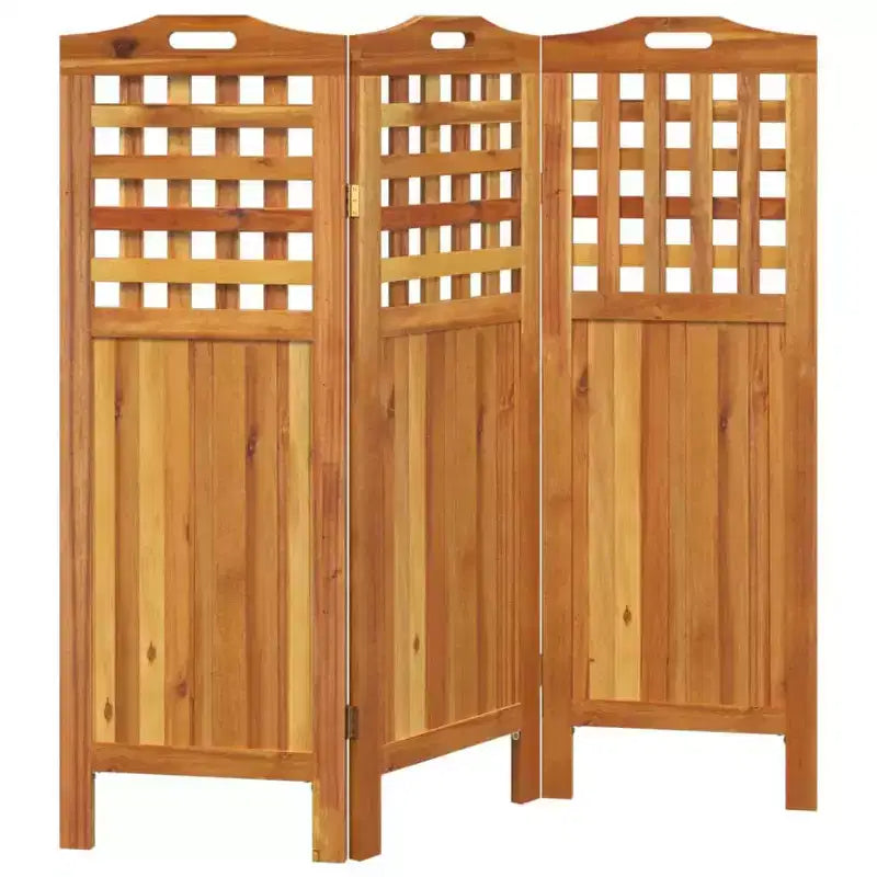 vidaXL Paravent à 3 Panneaux Séparateur de Pièce Bois Massif d'Acacia