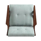 Fauteuil d'appoint Mid-Century Modern de 76 cm avec coussins moelleux, structure en bois massif, pour une assise confortable