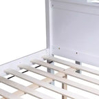 Lit superposé Bellemave double sur grand format avec 2 tiroirs, toboggan, lit superposé en bois d'hévéa avec étagères et échelle, gain de place, sommier tapissier non requis