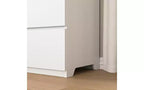 JVNOXK Armoire spacieuse et moderne de 160 cm de large avec neuf tiroirs sans poignée ; armoire de rangement en bois, convient pour le salon ou la chambre, blanc