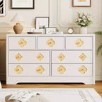Commode 7 tiroirs pour chambre à coucher, organisateur décoratif à tiroirs, pour chambre à coucher, salon, couloir