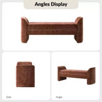 Banc moderne Donna en tissu chenille|HULALA HOME-BEIGE