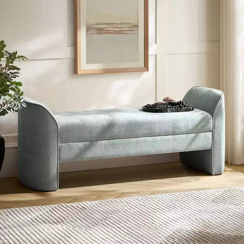 Banc moderne Donna en tissu chenille|HULALA HOME-BEIGE