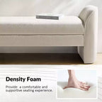 Banc moderne Donna en tissu chenille|HULALA HOME-BEIGE