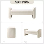 Banc moderne Donna en tissu chenille|HULALA HOME-BEIGE