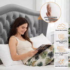 Dyonery Lit Queen Size, Cadre de Lit Plateforme Rembourré en Velours avec 2 Tiroirs de Rangement, Tête de Lit Capitonnée Verticale et Ailée de 133,6 cm de Hauteur