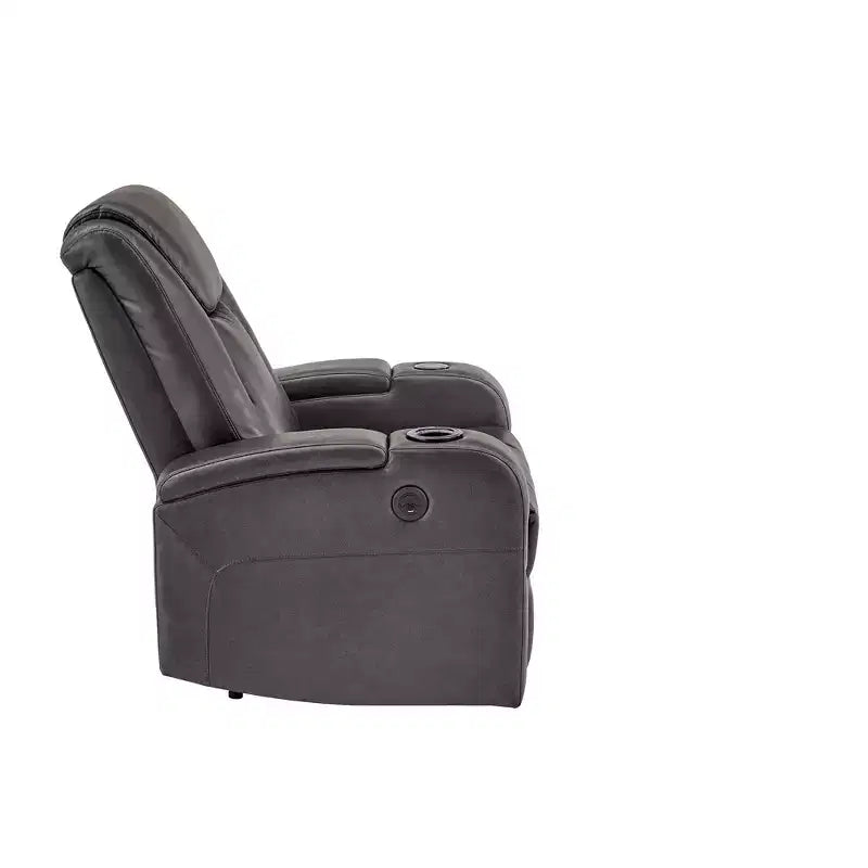 Fauteuil Uvalde avec chargeur USB/sans fil et haut-parleur - Gris - iNSPIRE Q