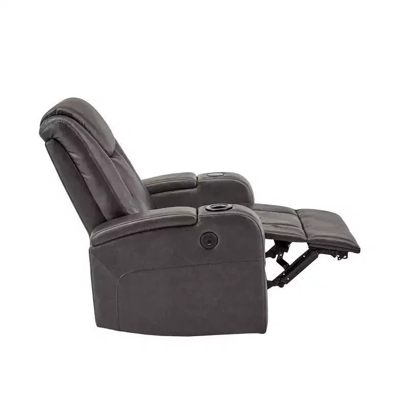Fauteuil Uvalde avec chargeur USB/sans fil et haut-parleur - Gris - iNSPIRE Q