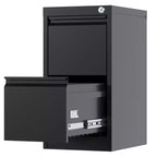 Classeurs à tiroirs, classeurs métalliques noirs verrouillables à 3 tiroirs pour bureau à domicile, pour dossiers suspendus format lettre/légal/F4/A4