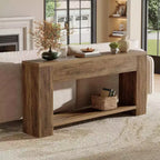 Console Lantine 70,9 po pour entrée, table de canapé étroite en bois derrière le canapé pour salon, entrée, marron rustique