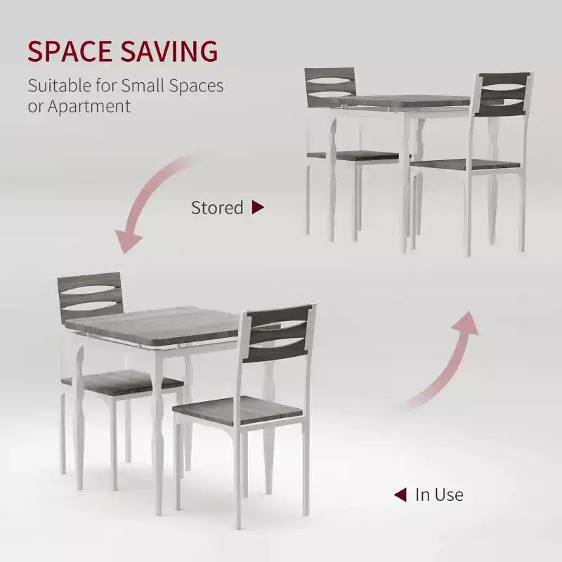 Ensemble table et chaises de salle à manger 2 places, ensemble table et 2 chaises, ensemble table à manger 3 pièces avec pieds de table en spirale pour petits espaces, cuisine, appartement