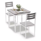 Ensemble table et chaises de salle à manger 2 places, ensemble table et 2 chaises, ensemble table à manger 3 pièces avec pieds de table en spirale pour petits espaces, cuisine, appartement