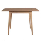 Table de salle à manger extensible 29-45 avec rallonges et pieds en bois d'hévéa
