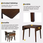 Table de salle à manger extensible 29-45 avec rallonges et pieds en bois d'hévéa