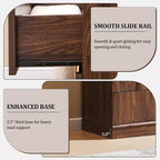 Commode 5 tiroirs, 44 commodes et chiffons hauts, design à panneaux arqués, commode verticale moderne en bois à texture naturelle pour chambre à coucher