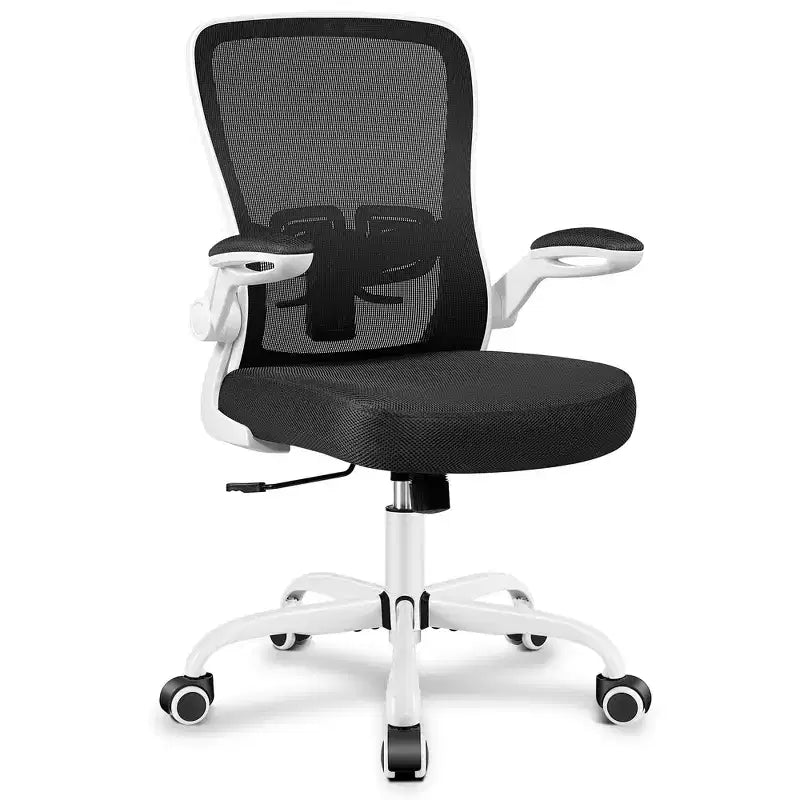 Chaise de bureau ergonomique KERDOM, Chaise d'ordinateur en maille, avec soutien lombaire, accoudoirs rotatifs et réversibles, réglable en hauteur