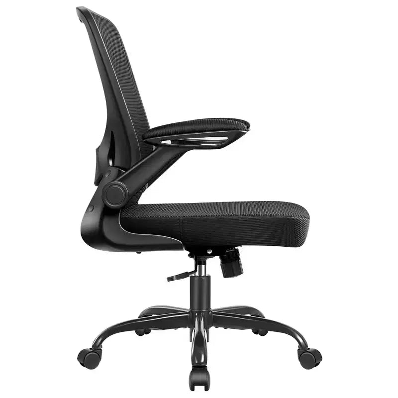 Chaise de bureau ergonomique KERDOM, Chaise d'ordinateur en maille, avec soutien lombaire, accoudoirs rotatifs et réversibles, réglable en hauteur