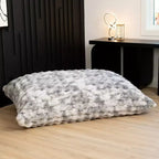 Raven-Symon Home Oreiller Saxx LoungePuff, Oreiller de Sol Géant et Chaise Longue en Fausse Fourrure