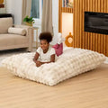 Raven-Symon Home Pillow Saxx LoungePuff, Giant Floor Pillow & Faux Fur Lounger