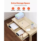 Bureau d'étude pour enfants avec deux tiroirs pour chambre à coucher Aspect bois compact