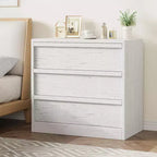Commode 3/4 tiroirs pour chambre à coucher, Table de chevet en chêne naturel 3 tiroirs avec grand rangement, Petite table d'appoint moderne pour salon, chambre d'enfant