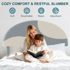 Lit enfant avec tête de lit capitonnée, design en forme d'arche, lit plateforme mignonne de princesse pour filles/garçons, support à lattes en bois