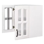 GDFStudio Joyce - Armoire murale moderne de 23,6 po avec 2 portes en verre