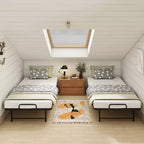 Lit pliant double Costway avec matelas de 5 pouces, matelas en mousse à mémoire de forme et cadre à lattes métalliques