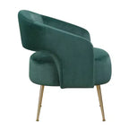 Fauteuil d'appoint moderne en velours GDFStudio avec pieds en métal doré
